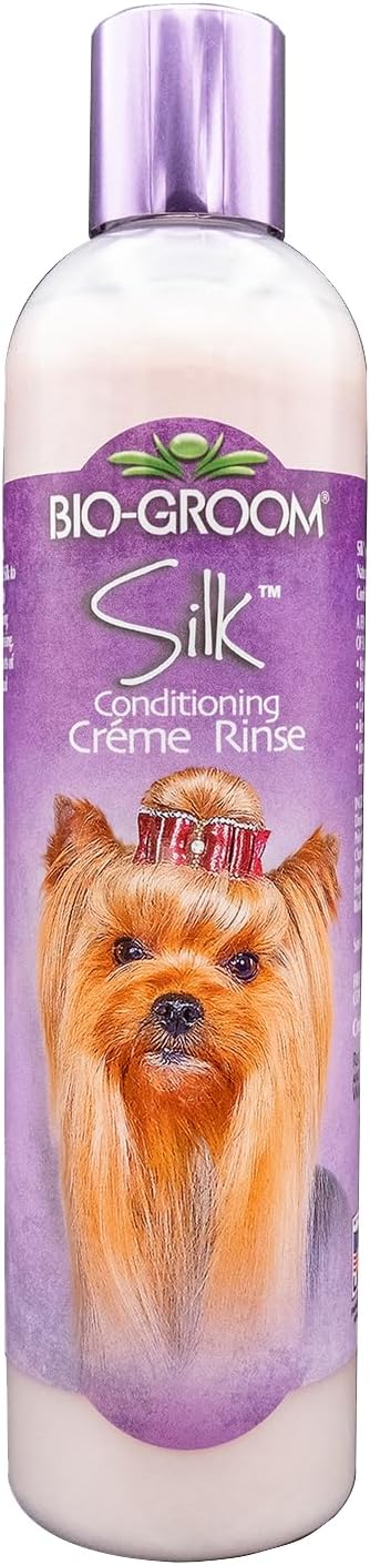 Bio-Groom Silk Creme Rinse Dog Conditioner - Conditioner for Dogs, Puppy Conditioner, Dog Conditioner Detangler, Dog Hair Conditioner - 12 Fl Oz 1-Pack