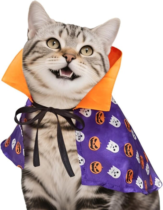 PETLESO Halloween Pets Costume for Cats, Small Dogs, Rabbits Cat Cape Cosplay Party Dog Cloak Costume Cat Halloween Costumes