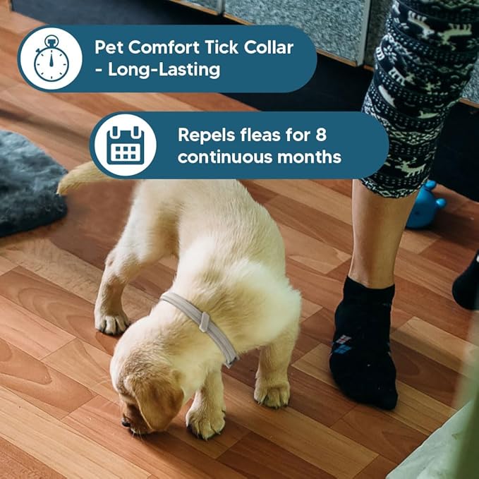 Flea Collar for Small Dogs, Tick Collars for Puppy, Small Dog Flea Collar Under 18 lbs, 8 Months Protection (Pack of 2)