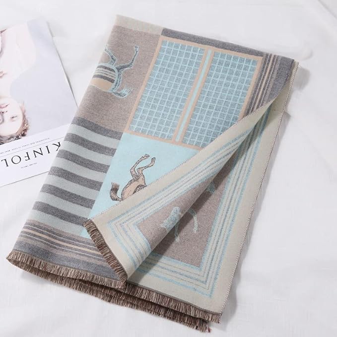 Jeelow Womens Pashmina Shawl Wrap Scarf - Elegant Dressy Evening Poncho Cape for Formal and Wedding Outfits