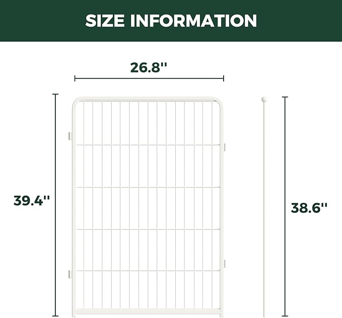 FXW Homeplus Unleashed Indoor Dog Playpen - Stress-Free and Safe Play, Heavy Duty 40 Inch 4 Panels Dog Pen for Medium and Large Dogs, White│Patented