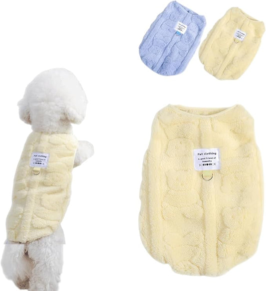 Warm Cat Apparel Cute Fluffy Cat Sweatshirt Cartoon Kitten Winter Coat Pullover Soft Skin-Friendly Knitwear (Medium, Yellow2)