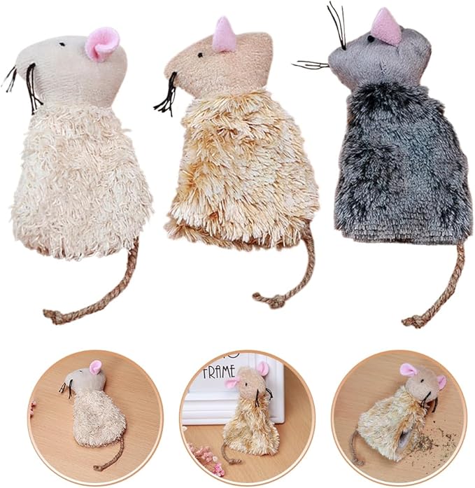 3pcs Refillable Catnip Toys for Cats, Refillable Catnip Cat Toy Teething for Puppie Kittens, Cartoon Doll for Kittens Teething and Playtime Fun