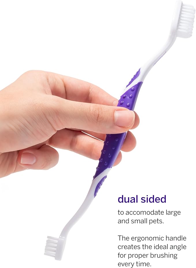 Petsmile Professional Pet Teeth Brushing Kit for Cats & Dogs - Only VOHC Accepted Toothpaste & Patented Toothbrush - Proven to Control Plaque & Tartar Calprox Formula (Rotisserie Chicken, 2.5 Oz)