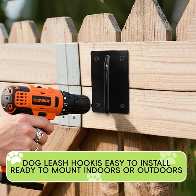 Canine Hitch-Secure Dog Leash Parking Hook-Mounted Indoor,Outdoor Wall Hook,Tie Out for Small to Large Dogs,Perfect for Home&Business,Use Indoor-Outdoor