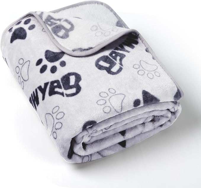 Dog Blanket, Premium Soft Dog Blanket Washable, 41x31inch Puppy Essentials Dog Product Cat Blankets Throw for Medium Small Dogs, Pet Dog Gifts, 2024 New Upgraded Doggy Blankets, Grey