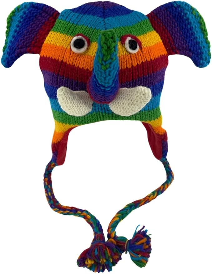 Humble Hilo Hand-Knitted Wool Animal Beanie - Easy Halloween Costume Hat for Anyone, Cute Winter Beanie Hats