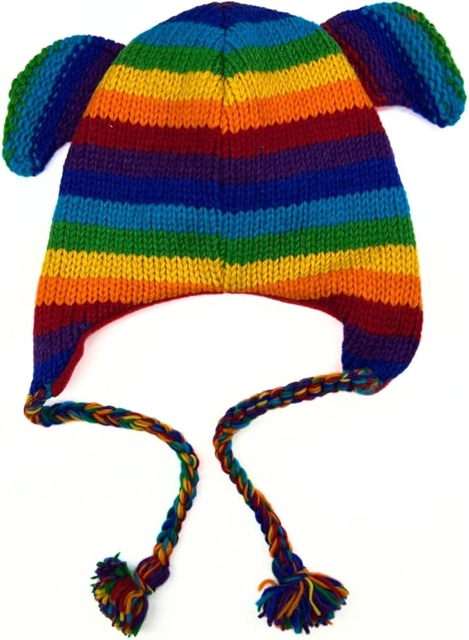 Humble Hilo Hand-Knitted Wool Animal Beanie - Easy Halloween Costume Hat for Anyone, Cute Winter Beanie Hats