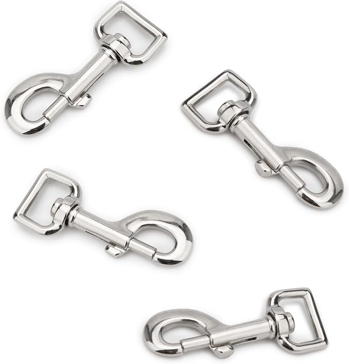 Swivel Snap Hooks Heavy Duty Dog Leash Hook Trigger Clip Clasp for Linking Pet Leash Collar, Key Chain, Dog Playpen (3-1/2" (8cm), 0.79", 10 Pack)