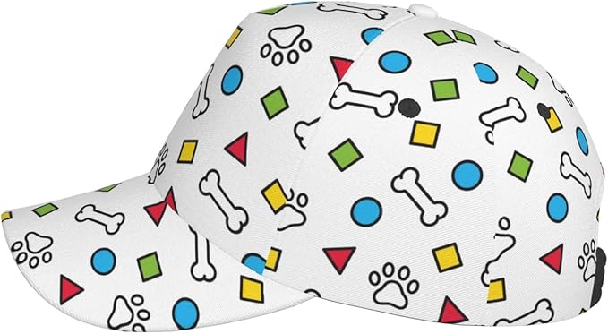 Dog Paw Print Baseball Cap Workout Hats with Adjustable Strap for Men & Women Dad Hat Snapback Hat