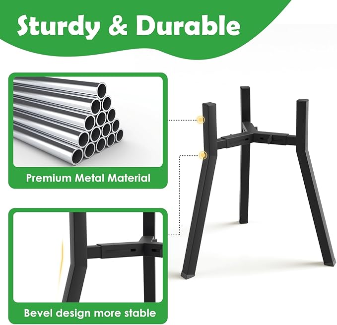 Elevated Dog Bowl Stand for Large Dogs, Adjustable Width 8.2-12.6", 16.9" Tall Single Raised Dog Food Water Stand,Bowl Not Included