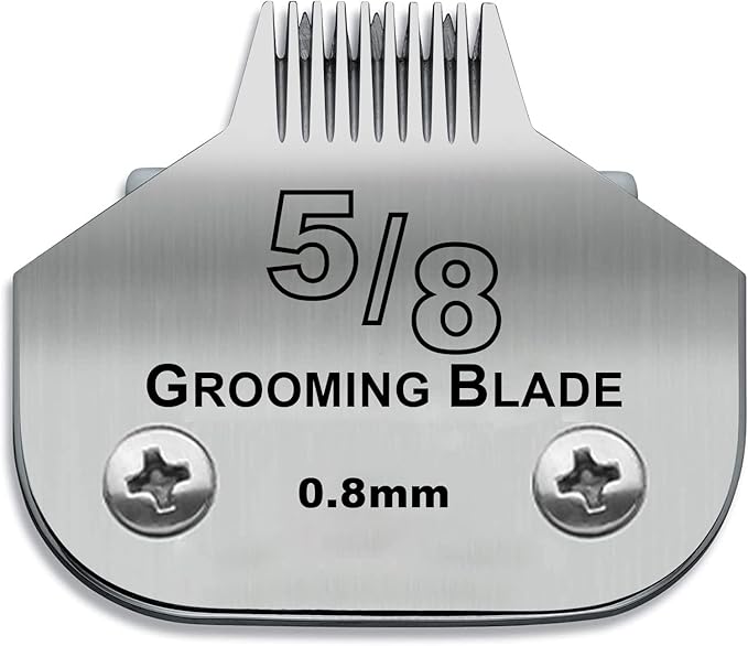 Detachable Pet Dog Grooming Stainless Steel Blades,Compatible with Andis Size-5/8 Cut Length 1/32-inch(0.8mm),Compatible with Oster A5,Wahl KM10 Series Clippers