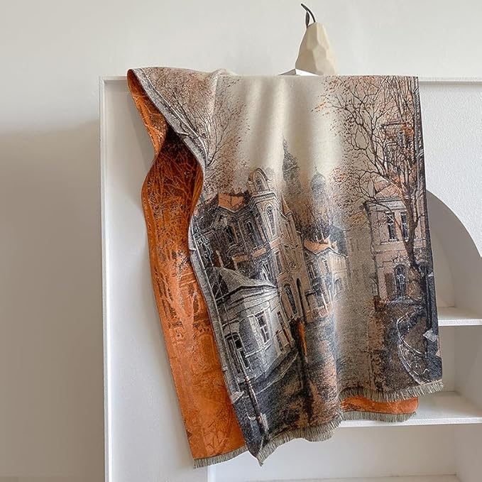 Jeelow Womens Pashmina Shawl Wrap Scarf - Elegant Dressy Evening Poncho Cape for Formal and Wedding Outfits