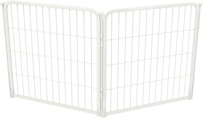 FXW Homeplus Unleashed Indoor Dog Playpen - Stress-Free and Safe Play, Heavy Duty 24 Inch 2 Panels Dog Pen for Puppy and Small Dogs, White│Patented