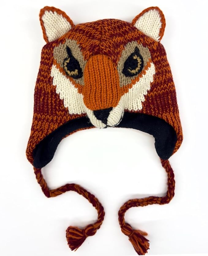 Humble Hilo Hand-Knitted Wool Animal Beanie - Easy Halloween Costume Hat for Anyone, Cute Winter Beanie Hats