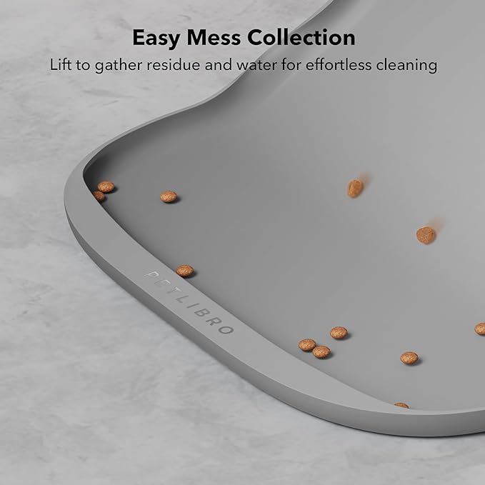 PETLIBRO Pet Mats for Dogs and Cats, Extra Large Dog Bowl Mat for Feeder or Fountain, Non-Slip Waterproof Pet Feeding Mat for PLAF103 Dual Tray, PLAF109, PLAF203 Dual Tray, PLAF301, 22''x16.5''