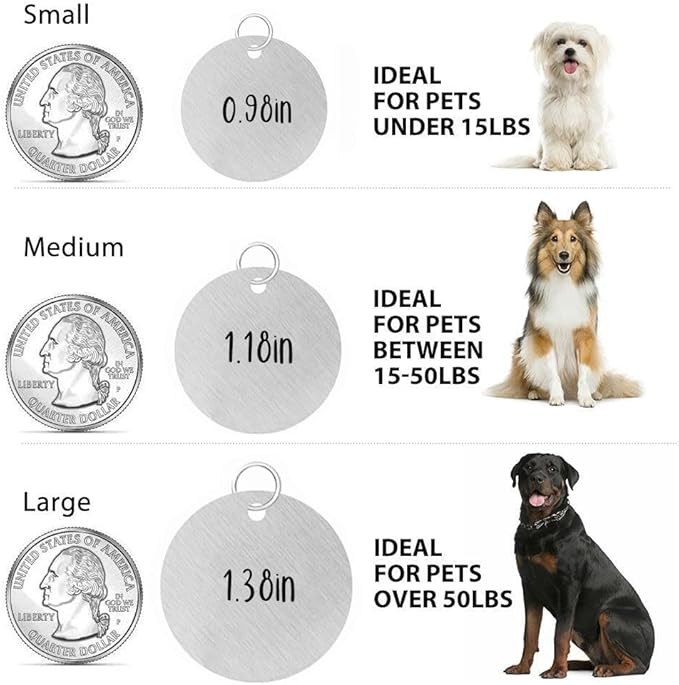 Colorful Dog Tags Personalized, Engraved Dog Tags with Colored Printing for Pets, Dog Name tag with deep Engraving, Custom pet ID Tags, Customizable cat Collar Holder tag (Daisy)