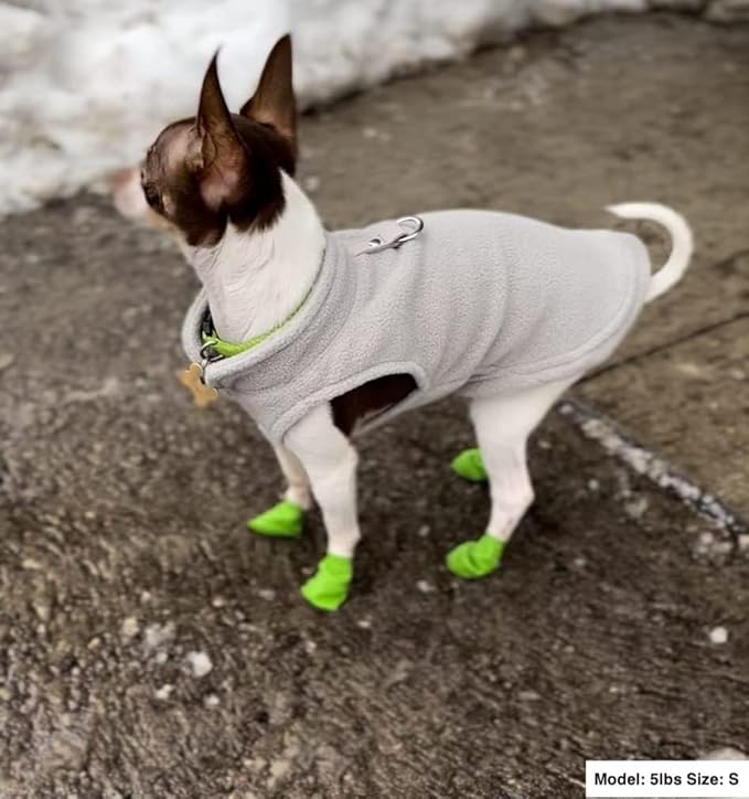 JACKO & CO - Fleece Vest Dog Sweater with Leash Ring - Soft, Warm & Lightweight Pullover Coat for Small & Medium Dogs, Puppies & Cats - Cozy Fall/Winter/Spring Pet Jacket (Grey, Large 10-16lbs)