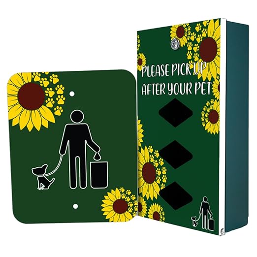 ZERO WASTE USA - Rust Proof Aluminum Dog Waste Station for Roll Bags - Free 400 Waste Bags & 25 can Liners - Over 500k Sold in USA (Sunflower | Matte Green)