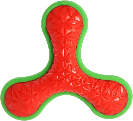 Dingo Toy for Dog, Durable TPR Rubber for chewers, Fetch Toy for Play, Boomerang 9.1", 17395 (Bommerang tri)