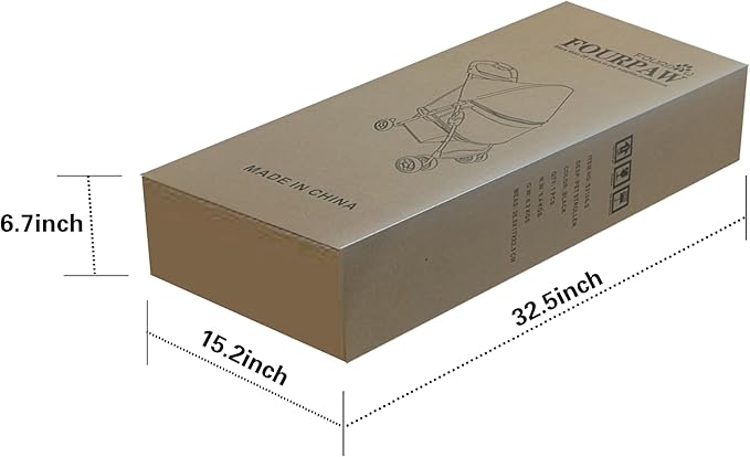 Full-Window pet Stroller 4 Wheels for Cats & Dogs, with Storage Basket,Cup Holder, Travel Puppy/Cats Stroller.