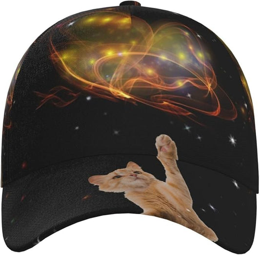 Cute Cat Cap Cat Baseball Cap Cat Sun Hat Adjustable Cap Cute Hat Trucker Hat Cap for Women Men