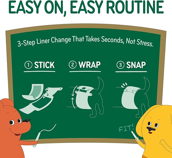 PAWPANG Copper Fit Mate Washable Male Dog Belly Band Kit – 1 Reusable Male Wrap with 15 Dog Diaper Liners, Ideal for Senior Dogs, Incontinence, and Marking, M