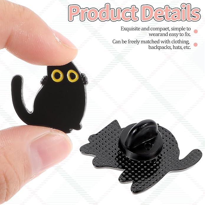 7 Pcs Enamel Pin Funny Reading Animal Brooch Alloy Cute Cartoon Lapel Pins Cat Clip Decoration Badges for Backpacks Clothes Jackets Bags Hat