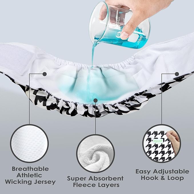 wegreeco Washable Male Dog Belly Band (Stylish Pattern)- Pack of 3 - Washable Male Dog Belly Wrap, Dog Diapers Male (Houndstooth, X-Large)