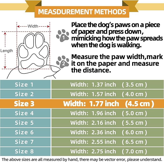 Hcpet Dog Boots for Large Dogs, Dog Shoes for Hot Pavement Winter Snow, Paw Protector Dog Booties Designed for Comfort and Breathability, Outdoor Booties for Small Medium Dogs for Hiking Brown Size 3