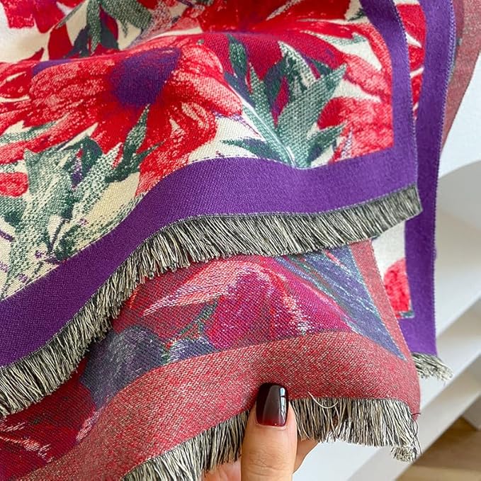 Jeelow Womens Pashmina Shawl Wrap Scarf - Elegant Dressy Evening Poncho Cape for Formal and Wedding Outfits