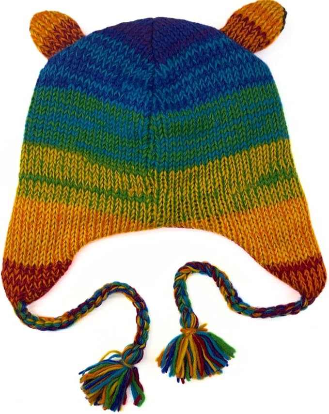 Humble Hilo Hand-Knitted Wool Animal Beanie - Easy Halloween Costume Hat for Anyone, Cute Winter Beanie Hats