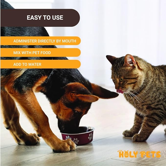 Flea & Tick Oral Drops for Dogs & Cats – Natural Herbal Supplement with B Vitamins – 2 oz, 60 Servings – Safe for All Breeds – Made in USA