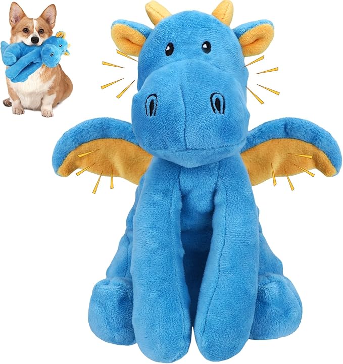 Dog Toys for Aggressive Chewers, Interactive Plush Dog Toy with Squeaker and Crinkle Paper, Suitable for Reducing Boredom and Anxiety, Cute Pet Toy for Small, Medium and Large Dogs