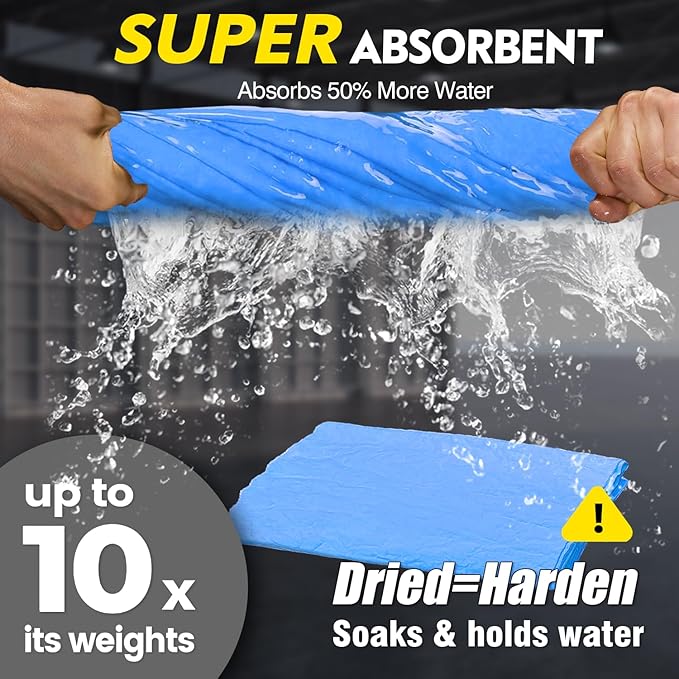 Premium Shammy Towel for Car Drying 2pk (26”x17”)-Super Absorbent Chamois Towel-Reusable shamies Towels for Cars, Bathroom,Pets, Dust Remove, No Spots/Streak/Scratch, Large, Yellow&Blue