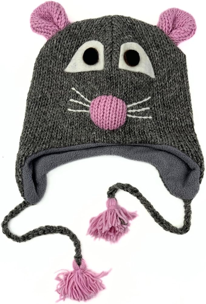 Humble Hilo Hand-Knitted Wool Animal Beanie - Easy Halloween Costume Hat for Anyone, Cute Winter Beanie Hats
