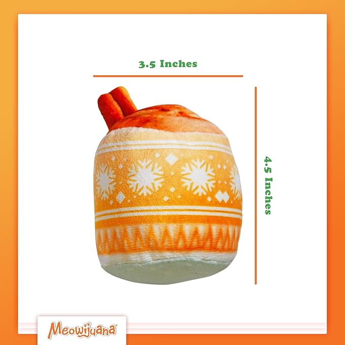 Meowijuana Get Nogged | Eggnog & Get Frosted Sugar Cookies | Refillable Interactive Catnip Toy | Catnip Grown in North America