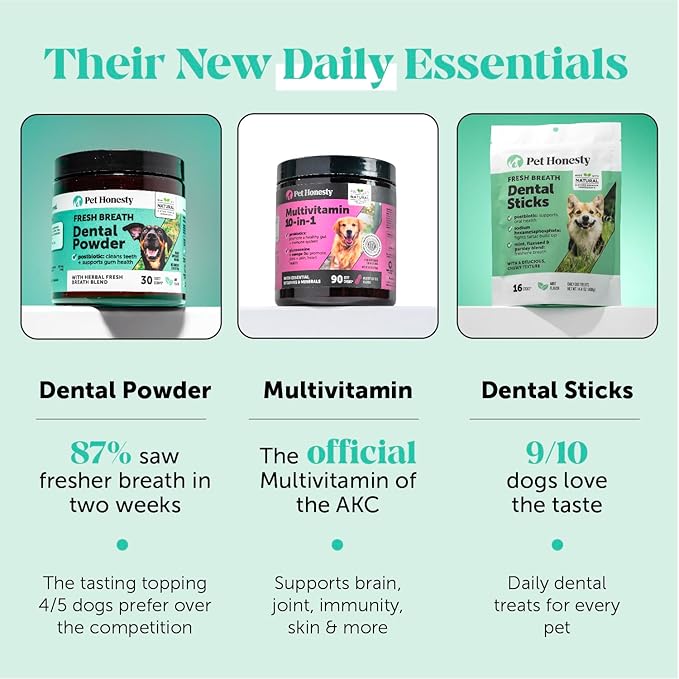 Dental Health Fresh Sticks – Dog Dental Treats & Chews for Oral Care – Dental Sticks for Dogs to Freshen Breath, Remove Tartar & Plaque, Support Gum Health & Bright Teeth Dog Oral Supplement – 16 Ct