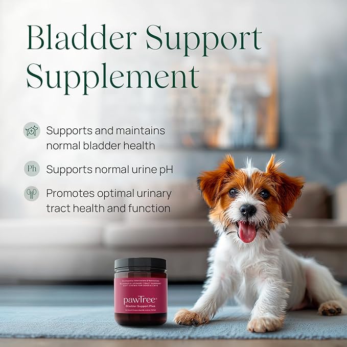 pawTree Bladder Support Plus for Dogs and Cats - Bladder & Urinary Tract Wellness Supplement - with D-Mannose, Cranberry, Glucosamine and Marshmallow Root to Support Bladder Health (Large)