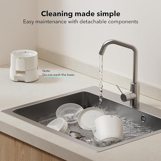 PETLIBRO Automatic Cat Feeder, WiFi Automatic Cat Food Dispenser Rechargeable Battery-Operated with 30-Day Life, AIR Pet Feeder for Cat & Dog, Timed Cat Feeder 1-6 Meals Control, 2L Auto Cat Feeder