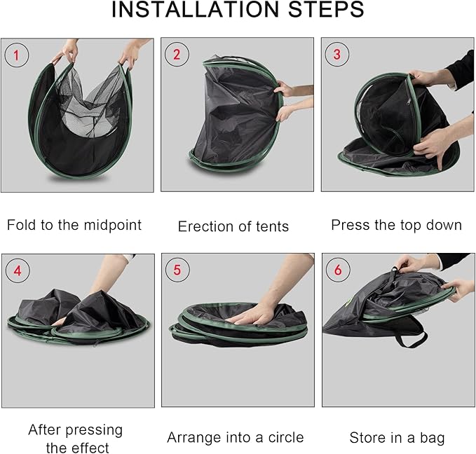 Outdoor Cat Enclosures, Portable Cat Tent for Bearded Dragon, Dogs and Small Animals, Cat Outdoor Tent with Foldable Bag(Dark Green)