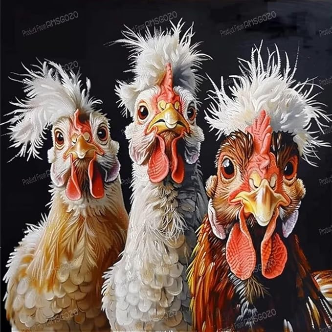 1000 Piece Puzzles - Three Roosters - Fun Family 1000 Piece Jigsaw Puzzle, 20 X 30 Inch, Recyclable Wooden Puzzle Pieces, Favorite Room Decor Or Gifts