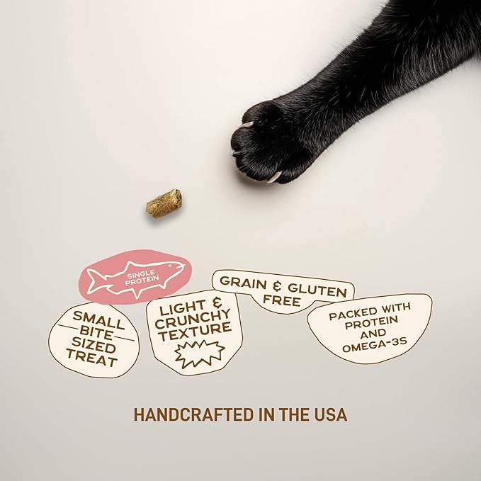 Smart Cookie Salmon Freeze Dried Cat Treats – Minimal Ingredient, High-Protein Snacks for Picky Cats – Wild Caught Salmon, No Fillers, Made in The USA – 1oz (3 Pack)