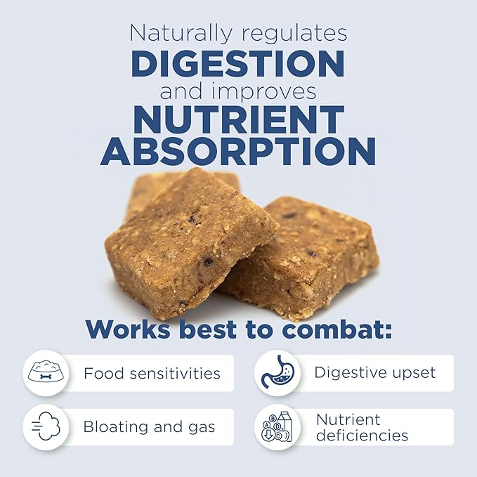 PetJoy Dog Probiotic Chews for Digestive Health - Puppy Diarrhea Probiotics for Dog Gas Relief and Gut Health - Digestive Enzymes for Dogs Diarrhea (60 Probiotics for Dogs Fiber Supplements)