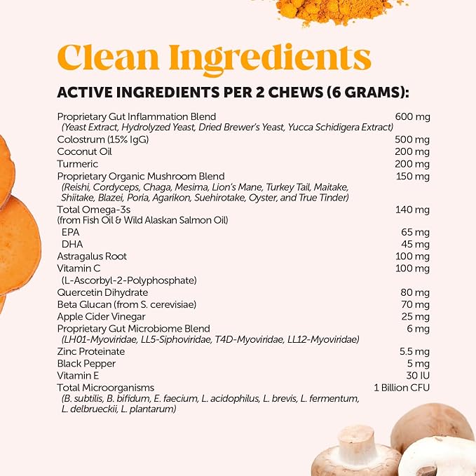 Dog Allergy + Itch Relief Max Strength Chews – Probiotic Supplement for Dogs with Colostrum, Omega Fatty Acids – Supports Seasonal Allergy Relief, Healthy Skin, Coat & Immune System (Chicken, 90ct)