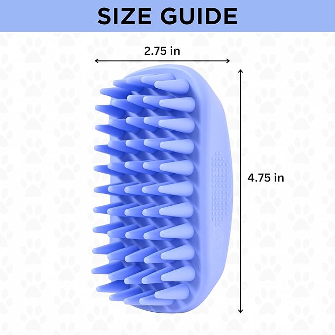 We Love Doodles Pet Rubber Bath Brush and Dog Shampoo (Bundle) - for Shower Scrubbing & Soothing Massage and Organic Dog Shampoo, Conditioner & Detangler - Made in The USA