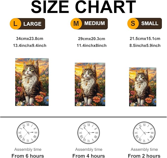 KAAYEE Wooden Puzzles for Adults, Elegant Cat 190 Piece Unique Animal Shape Puzzle, Cat Wood Puzzle for Adults, Creative Gifts for Friends/Family, Home Decor(11.4 * 8in)