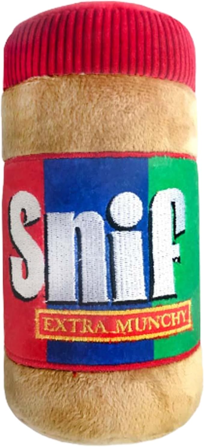 Huxley & Kent Funny Dog Toy w/Squeaker – Power Plush Squeaky Dog Toys for Small, Medium & Large Dogs – Soft Stuffed Animal for Indoor Play & Fetch - Snif, Small