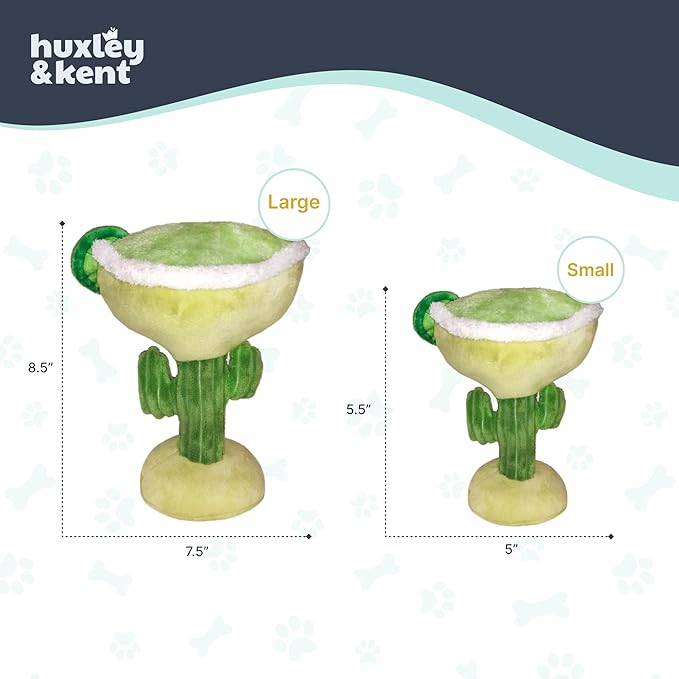 Huxley & Kent Funny Dog Toy w/Squeaker – Power Plush Squeaky Dog Toys for Small, Medium & Large Dogs – Soft Stuffed Animal for Indoor Play & Fetch - Margarita Loco, Large