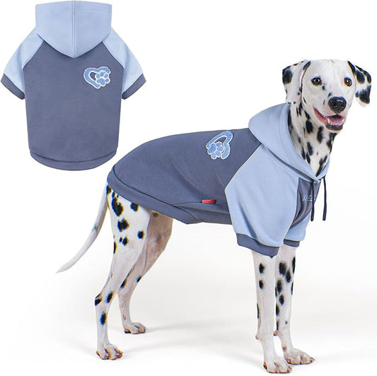 KYEESE Dog Hoodie Stretchy Pet Clothes with Drawstring Comfort Dogs Winter Coat Pets Coat for Cold Weather Pets Sweater with Leash Hole Soft Pet Sweatshirt Warm Dog Clothes for Large Dogs